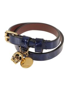Alexander McQueen Skull Charm Wrap Bracelet