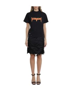 Balenciaga Black T-shirt Slip Dress