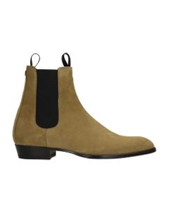 Ankle Boots In Beige Suede