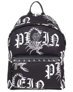 Philipp Plein Logo Plaque Zipped Backpack