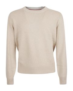 Rib Trim Plain Sweater