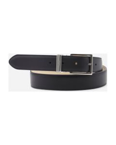 Adjustable Leather Belt With Logo Engraving