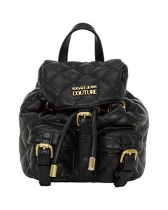 Versace Jeans Couture Logo Plaque Quilted Backpack