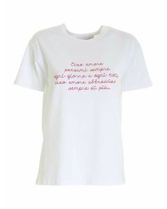 Ciao Amore Pensami Sempre T-shirt in white