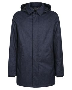 Herno Hooded Zip-Up Carcoat
