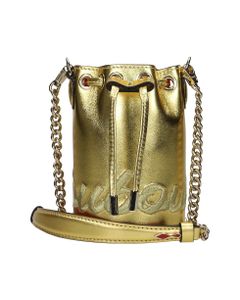 Marie Jane Bucket Mi Shoulder Bag In Gold Leather