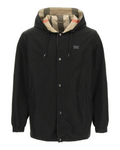 Burberry Reversible Check Drawstring Hooded Jacket