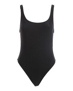 Logo bands one-piece swimsuit