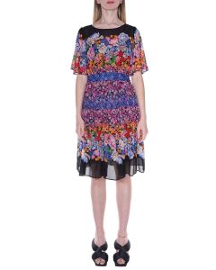 TWINSET Floral-Printed Crewneck Dress