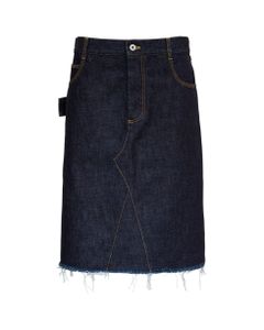 Denim Skirt With Contrasting Stitching