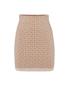 Monogram Knit Mini Skirt