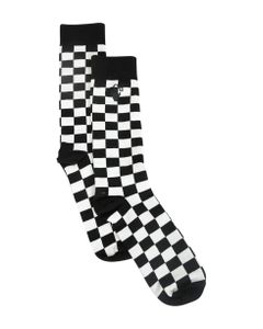 Checkerboard Print Socks