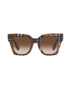 Be4364 Check Brown Sunglasses