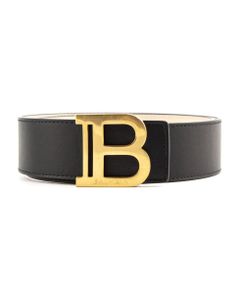 Smooth Black Calfskin B-belt Belt