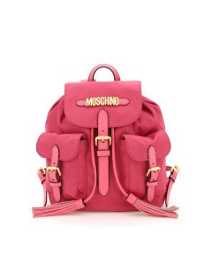Moschino Logo Plaque Tassled Backpack