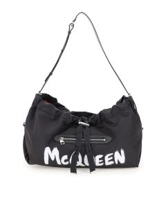 Alexander McQueen Graffiti Logo Shoulder Bag