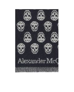 Alexander McQueen Allover Skull Intarsia-Knit Scarf
