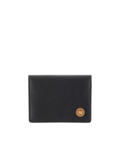 Versace Logo Plaque Bi-Fold Wallet