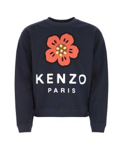 Kenzo Boke Flower Printed Long-Sleeved Sweatshirt