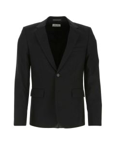 Saint Laurent Single-Breasted Straight Collar Jacket