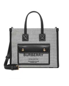 Burberry Logo Printed Mini Freya Tote Bag