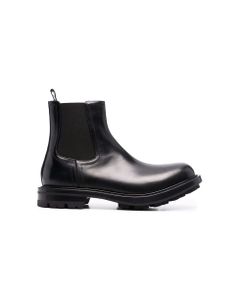 Chelsea Ankle Boot In Black Brushed Leather