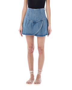 Isabel Marant Dimenia High-Waist Flared Mini Skirt