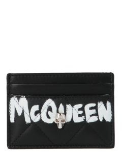 Alexander McQueen Logo Print Quilted Cardholder