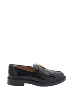 Tod's Logo-Plaque Fringed Loafers
