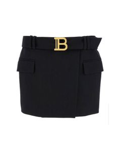Balmain B Buckle Mini Skirt