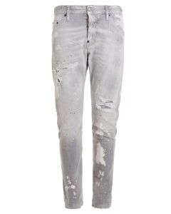 Dsquared2 Distressed Straight-Leg Jeans