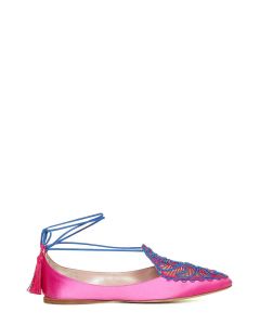 Giorgio Armani Tie-Fastening Ballerina Shoes