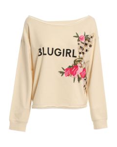 Embroidered and sequined sweatshirt