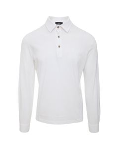Long Sleeved Polo Jersey Crepe