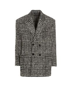 Dolce & Gabbana Houndstooth Double-Breasted Coat