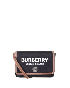Burberry Logo Print Foldover Crossbody Bag