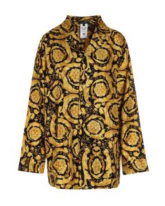 Versace Barocco Printed Belted Waist Dressing Gown