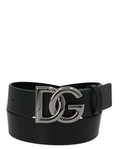 Dolce & Gabbana DG Plaque Buckle Belt