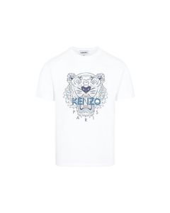 Kenzo Tiger Motif Logo Print Crewneck T-Shirt