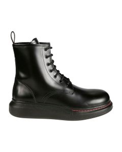 Exposed Stitching Lace-up Boots