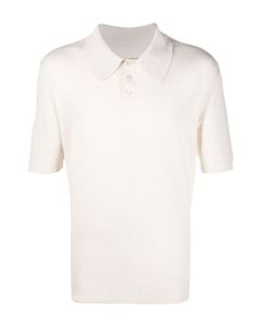 Off-white Linen-wool Blend Polo Shirt