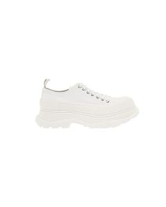 Alexander Mc Queen Man's White Cotton Tread Sneakers