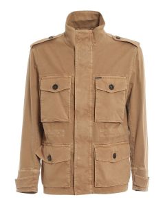 Cotton and linen field jacket