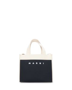 Marni Logo Jacquard Colour-Block Small Tote Bag