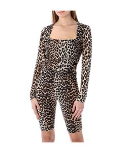 Leopard-printed Bodysuit
