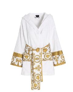 Versace Baroque Printed Belted Waist Robe