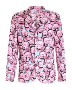 Yue Minjun jacket in pink and light blue