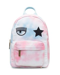 Chiara Ferragni Eye-Embroidered Tie-Dyed Backpack