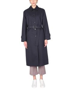 Paul Smith Belted Waist Striped Trench Coat