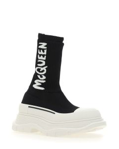 Alexander McQueen Logo Intarsia Chunkcy Sock Sneakers